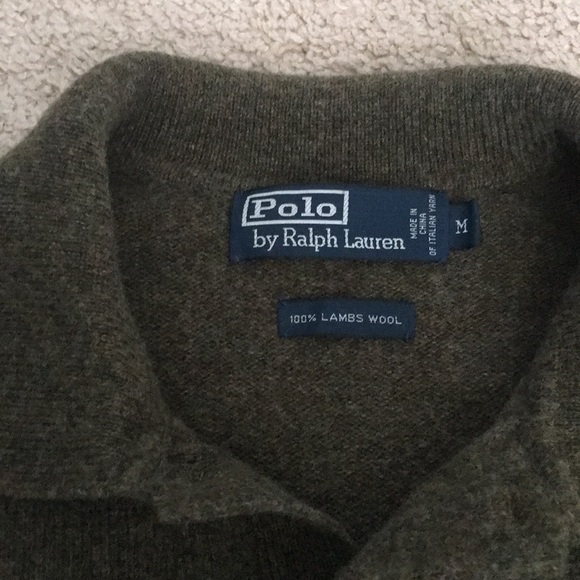 Men’s, size M, 100% lambs wool 1/4 button sweater - Picture 5 of 6